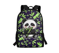 SEANATIVE Sac à dos pour enfants - Grande capacité - Avec poche latérale - Pour étudiants, Adorable panda