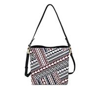 SEANATIVE Sac à main en cuir synthétique pour femme - Multicolore - rouge foncé,