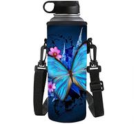 SEANATIVE Sac de transport en néoprène avec bandoulière réglable Motif papillon Bleu