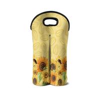 SEANATIVE Sac de vin isotherme pour bouteille de vin, sac fourre-tout portable pour fêtes, anniversaires, mariages, Motif léopard Noir, Organiseur de sac