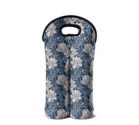 SEANATIVE Sac fourre-tout isotherme en néoprène pour 2 bouteilles de vin avec poignée, protège les bouteilles, Fleur de lotus., Organiseur de sac