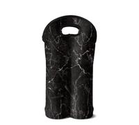 SEANATIVE Sac fourre-tout isotherme en néoprène pour 2 bouteilles de vin avec poignée, protège les bouteilles, Marbre moderne, Organiseur de sac