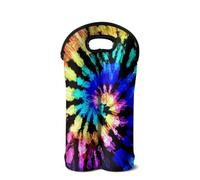 SEANATIVE Sac fourre-tout isotherme en néoprène pour 2 bouteilles de vin avec poignée, protège les bouteilles, Swirl Tie Dye., Organiseur de sac