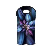 SEANATIVE Sac fourre-tout portable pour bouteille de vin avec poignée de transport pour voyage, fête, camping, Fleur abstraite, Organiseur de sac