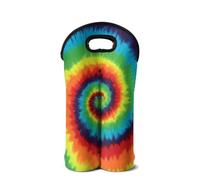 SEANATIVE Sac isotherme portable pour bouteille de vin, bière, champagne, manchon de protection pour les amateurs de vin, Rainbow Tie Dye., Organiseur de sac