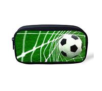 SEANATIVE Trousse à crayons avec fermeture éclair pour stylo de football, sac de maquillage personnalisé, cadeau pour enfants garçons