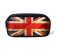 SEANATIVE Trousse à crayons multifonctionnelle avec drapeau de l'Angleterre - Trousse de maquillage en toile pour enfant