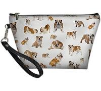 SEANATIVE Trousse de toilette de voyage en cuir PU avec motif bouledogue mignon et portable, étanche, petite taille
