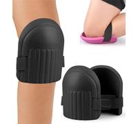 seaNpem Paire de genouillères de jardinage robustes et confortables pour le travail, la construction, le nettoyage des sols, le jardinage - Pour homme et femme - Avec bande élastique réglable (noir)