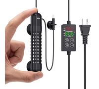 SEAOURA Petit chauffage d'aquarium, 25 W, mini chauffe-aquarium de 3,5 à 1,8 litres, chauffage réglable pour tortue et Betta avec contrôleur externe LED pour eau douce et salée