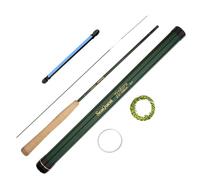 SeaQuest Tenkara Canne à pêche à la mouche avec mouches, lignes, kit de démarrage 240 cm