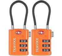 Search Alert Lot de 1, 2, 4, 6 et 10 cadenas de voyage approuvés par la TSA pour valise, casier de gym, boîte à outils, sac à dos, Orange Lot de 2, Taille Unique