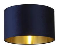 Searchlight Lighting Abatjour velour bleu marine avec Interieur doré Diam 40cm