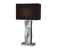 Searchlight Lighting Lampe a poser, 1 lumiere, verre miroir + bois, miroir noir