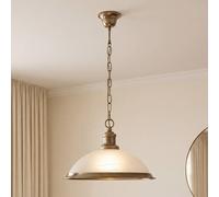 Searchlight Luminaire suspension en verre Bistro, dimmable, bronze, Salon / Salle à manger, Métal, Antique, Suspension en verre