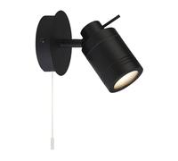 Searchlight Samson Support mural pour spot de salle de bain 1 lumière IP44, noir mat IP44