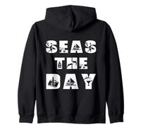 Seas The Day Amusant Vacances Plage Vacances Blague Été Sweat à Capuche