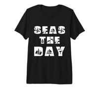 Seas The Day Amusant Vacances Plage Vacances Blague Été T-Shirt Haut de Gamme