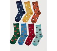 Seasalt Cornwall Seasalt Cornwall Blue Gift Box of 7 Women's Sailor Socks Creatures