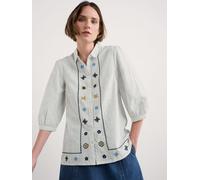 Seasalt Cornwall Seasalt Cornwall Blue Hope Cottage Embroidered Blouse