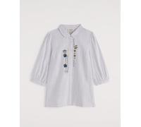 Seasalt Cornwall Seasalt Cornwall Purple Hope Cottage Embroidered Blouse