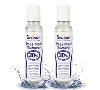 Seasan Morte Meer Lot de 2 sprays de sel de 150 ml (en bouteille de 19 cm) 100 % naturel, 20 % de solution saline de la mer Morte, nourrit le cuir chevelu, formule douce avec complexe de soin, testé