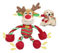 Seasboesb Jouet Pour Chien, Jouet à Mâcher Pour Chien,Jouet Pour Chien Grinçant Qui Grince à Noël Interactif Noël,Jouets Pour Chiens,Dog Toys Jouet Pour Chien En Peluche Chiot Pour Combattre l'Ennui-B