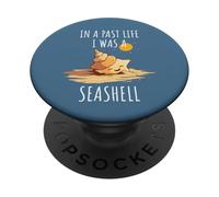 Seashell Collector Past Life Éventail de coquillages Océan Plage Sable PopSockets PopGrip Adhésif
