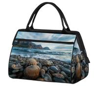 Seashell Ocean Beach Sac de voyage pour femmes, hommes, enfants, garçons, filles, week-end, sac fourre-tout de 24 L pour sport, gym, yoga, couleur, Big, Organiseur de sac
