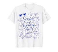 Seashells and Wedding Bells Bridesmaid Bachelorette Party T-Shirt