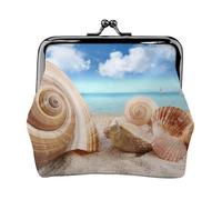 Seashells by The Seashore Porte-monnaie en cuir imprimé pour homme et femme
