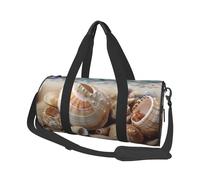 Seashells by the Seashore Sac de sport pour femme et homme Article personnel Sac de voyage en toile Sac de week-end Sac de voyage léger Sac de sport Sac de sport Sac à main Sac à main Noir Taille