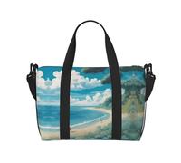 Seashells On The Beach Sac fourre-tout de voyage pour homme, sac de week-end, sac de sport fourre-tout, noir, One Size