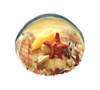 Seashells On The Sandy Beach Bonnet de douche multi-scènes et multi-usages double couche imperméable et bonnet de cuisine, convient pour adultes, enfants, hommes et femmes.