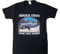 Seasick Steve - T-shirt "Sonic Soul Surfer" pour homme/femme unie RO4807 (M) (Noir)