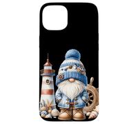 Seaside Boat Captain GNOME for Men with Lighthouse at Ocean Coque pour iPhone 15 Plus