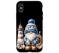 Seaside Boat Captain GNOME for Men with Lighthouse at Ocean Coque pour iPhone X/XS