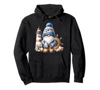 Seaside Boat Captain GNOME for Men with Lighthouse at Ocean Sweat à Capuche