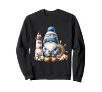 Seaside Boat Captain GNOME for Men with Lighthouse at Ocean Sweatshirt
