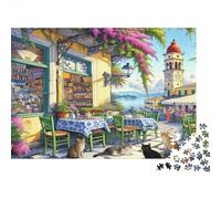 Seaside Caf É Scène Puzzle 1000 Pièces Adultes intéressant Puzzles 1000 Pièces Jeu Éducatif Cadeau 70x50cm/1000pcs