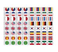 Seaside Escape Game Blocks Mahjong Sets - Ensemble de Jeu de Mahjong Drapeau et em-oji | Jeu de tuiles Mahjong 64 tuiles pour Adultes et enf-Ants
