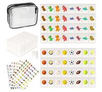 Seaside Escape Mahjong Game - 65 Blocs de 30mm en ABS, avec Autocollants DIY en PVC, pour Adultes et Enfants