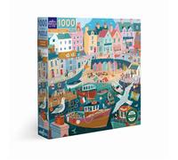Eeboo Puzzle Seaside Harbor 1000 pièces Adulte Carton recyclé
