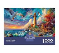Seaside Lighthouse Puzzle 1000 Pièces Difficile-Jeu De Réflexion pour Adultes Et Enfants (14+),Jeu De Défi Intellectuel 52x38cm/1000pcs