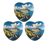 Seaside Mountain Skyline Lot de 3 désodorisants à suspendre pour voiture, maison, bureau, style noir