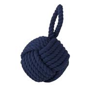 Seaside No.64 Butoir de porte maritime en forme de nœud - Objet de décoration élégant en toile de jute - Nœud marin élégant pour toutes les pièces, portes et fenêtres - En 4 couleurs (bleu foncé)