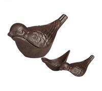 Seaside No.64 Cachette de clés animale en fonte pour jardin/balcon - Différents designs avec compartiment secret pratique pour les clés et accroche-regard décoratif pour l'extérieur (oiseau)