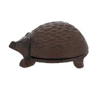 Seaside No.64 Cachette de clés animale en fonte pour jardin/balcon - Différents designs avec compartiment secret pratique pour les clés et accroche-regard décoratif pour l'extérieur (hérisson)