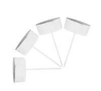 Seaside No.64 - Lot de 4 piques à bougie pour bougies chauffe-plat - En métal - Style shabby vintage pour votre couronne de l'Avent - Décoration de table ou de pot (blanc, bougie chauffe-plat)