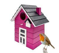 Seaside No.64 - Nichoir/abri pour petits oiseaux chanteurs comme les mésanges, les moineaux et les pinsons - Décoration intérieure & abri extérieur en plusieurs combinaisons de couleurs (rose)